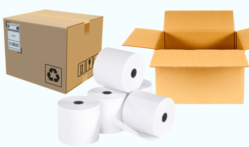 Thermal paper and cardboard boxes